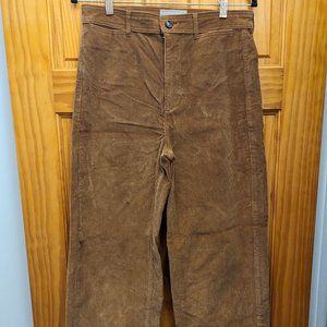 high waisted tan corduroy pants
